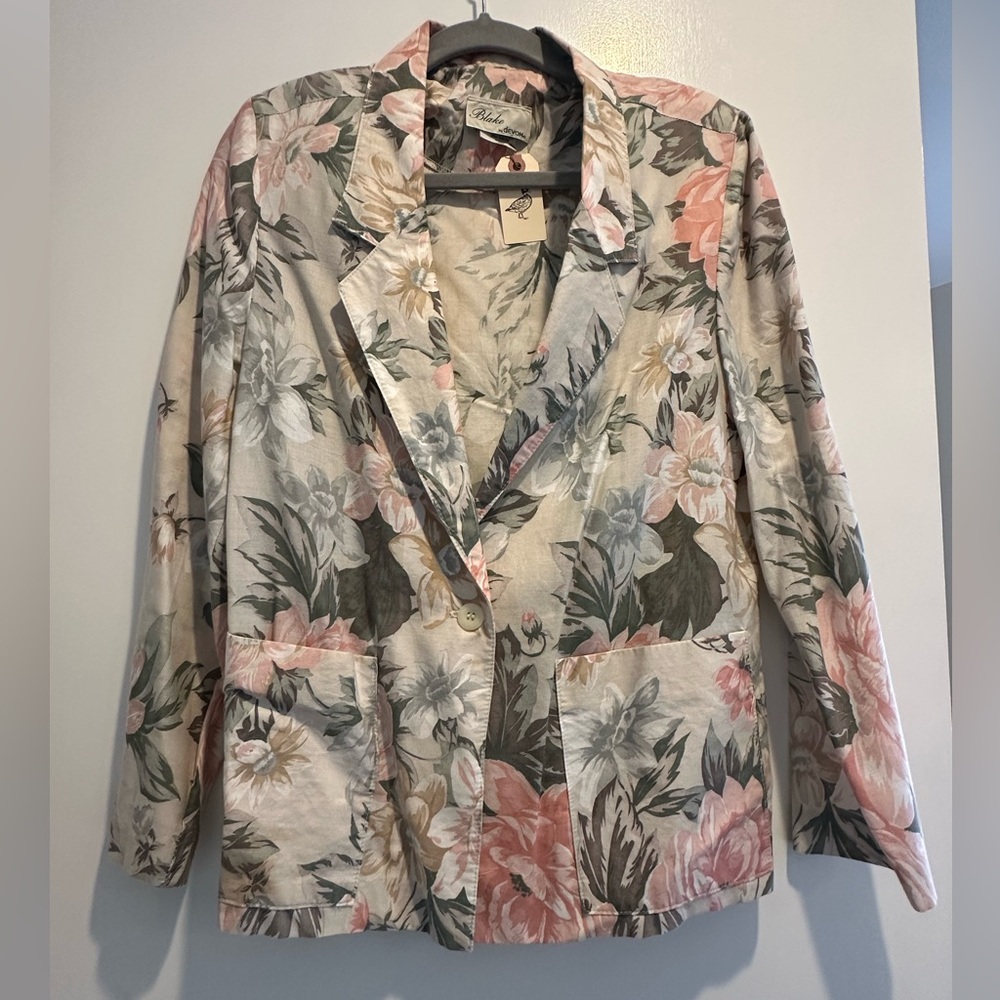 1980’s Vintage Floral Women's Blazer